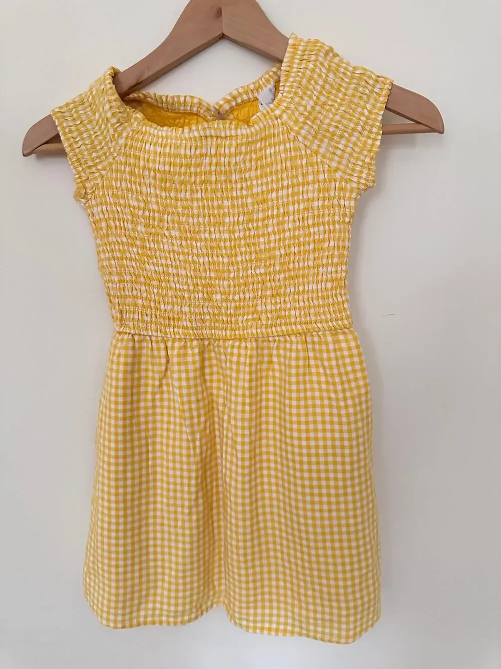 Abercrombie Kids Yellow White  Vichy Check Dress Size 5/6  Excellent condition